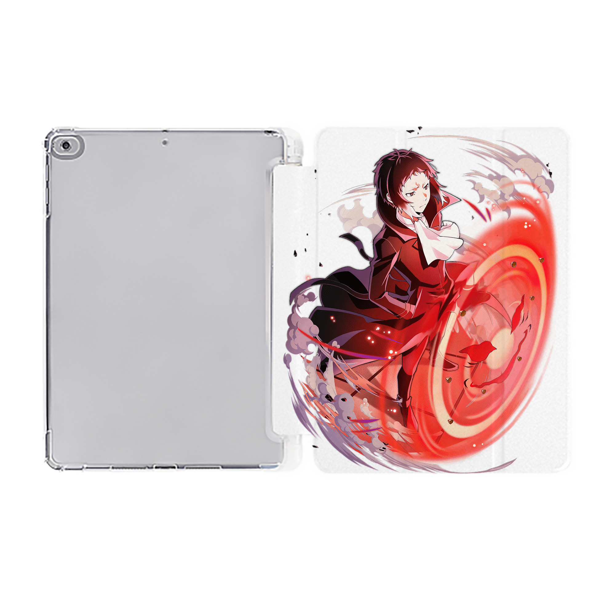（画像用） 文豪ストレイドッグス Bungo Stray Dogs IPad ケース ペン収納付き 三つ折りスタンド PUレザー×シリコン 対応機種9.5/10.5/10.9インチ